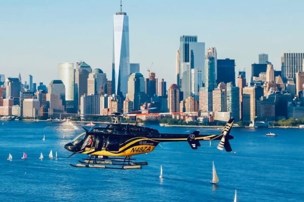 sobrevoo de helicóptero